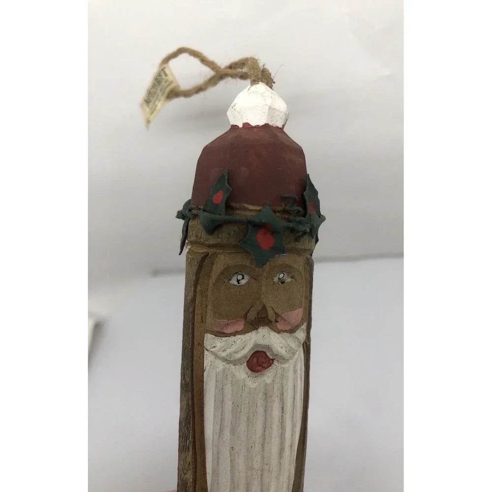 Midwest Cannon Falls‎ Folk Santa Christmas Tree Ornament Primitive Hand Painted